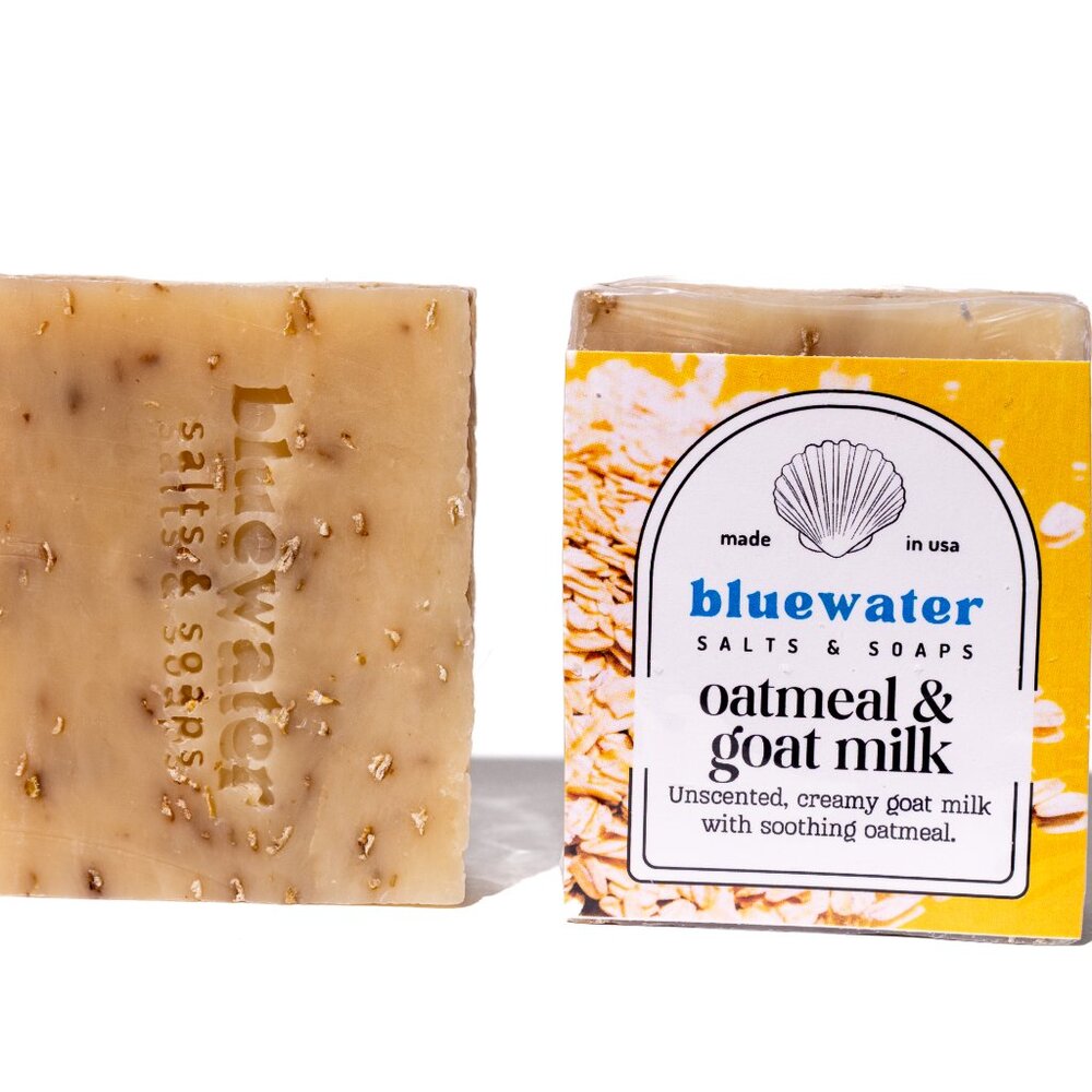 NATURAL OATMEAL & GOATMILK - Bluewater Body Wash Natural Soap (1 Body Bar)